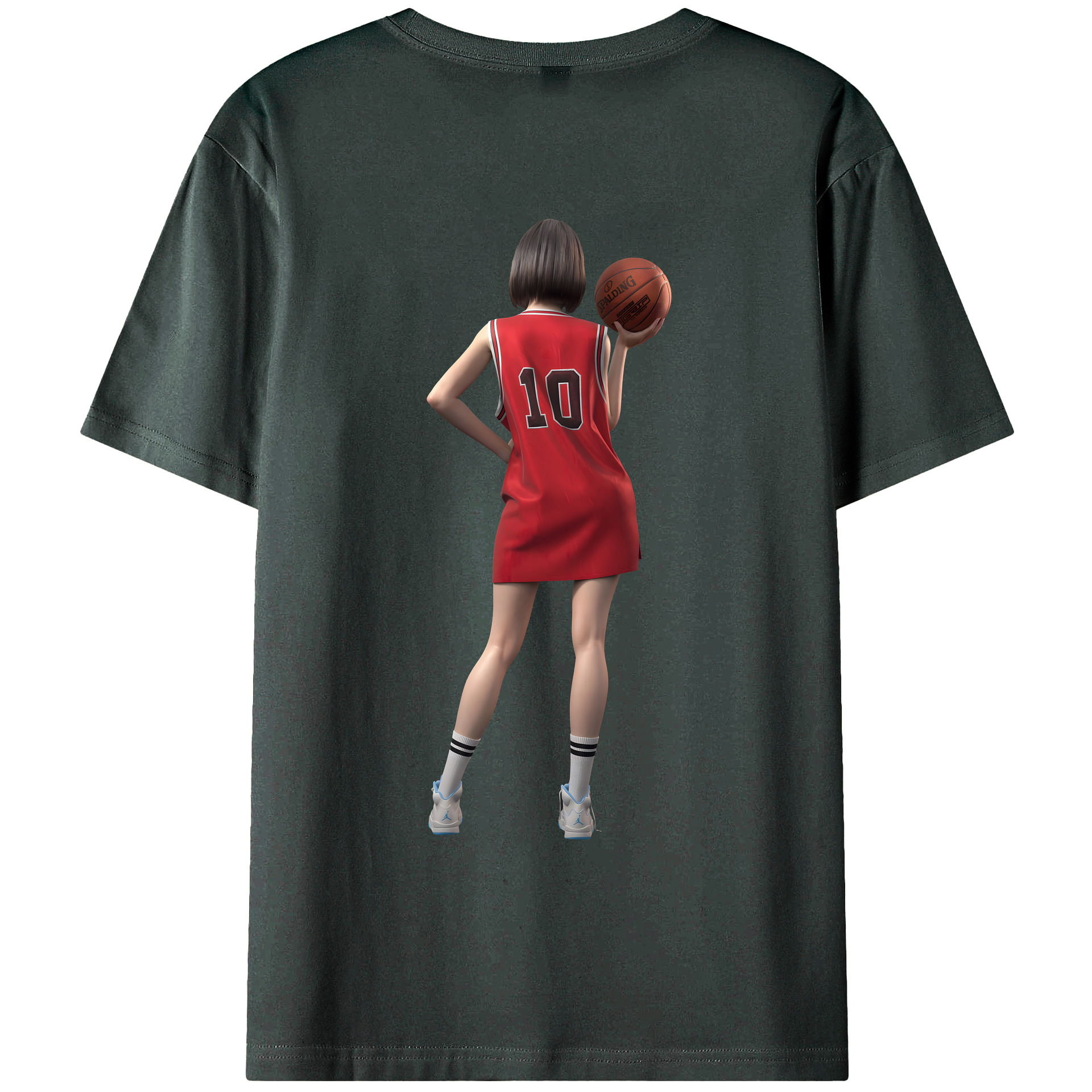 （画像用） SLAM DUNK／スラムダンク 綿100％ メンズ半袖Tシャツ（バックプリント） 通気性